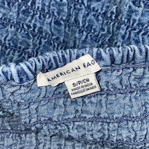 America Eagle Jean Halter-Top with Ruffles - Picture 2 of 4